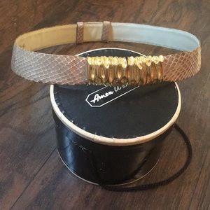 Judith Lieber/Amen Wardy snake skin belt